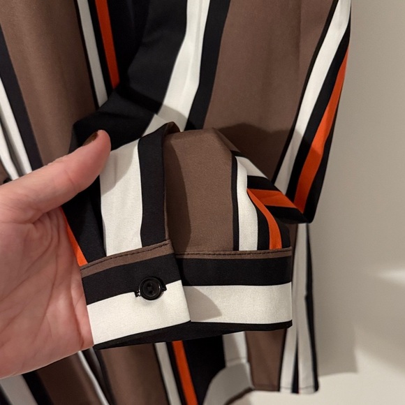 SHEIN - Women’s Multicolor Striped Button Down Shirt, Size Large - Picture 3 of 7